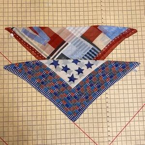 Two sheer scarves, Americana, 90s